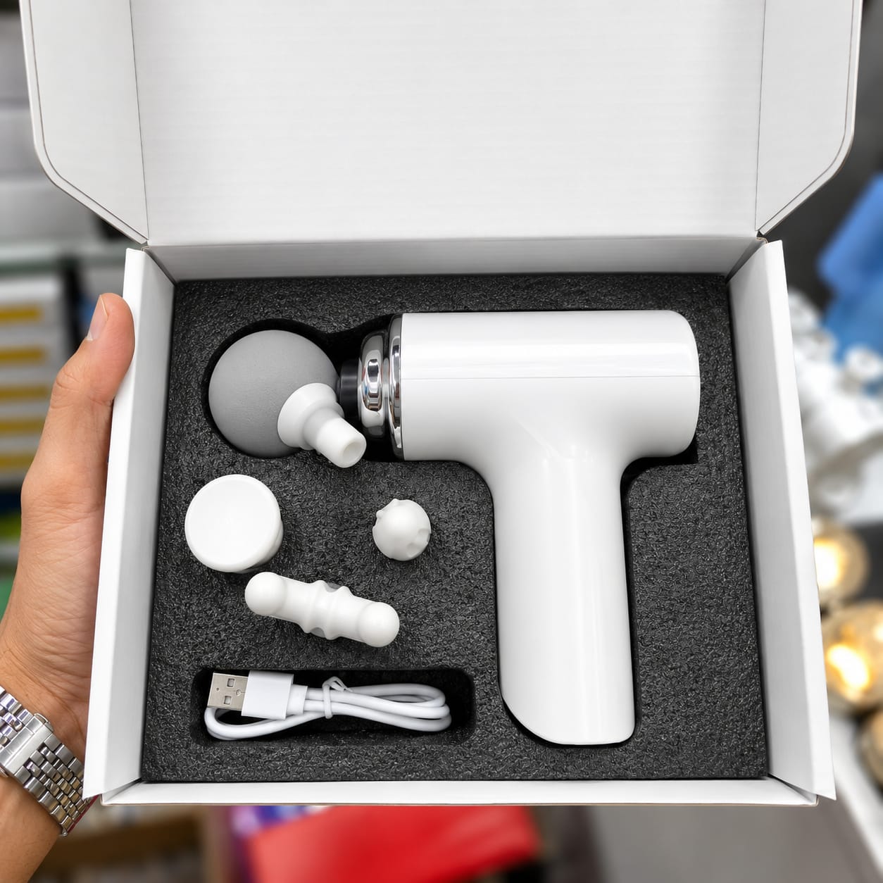 Mini Massage Gun – White Box