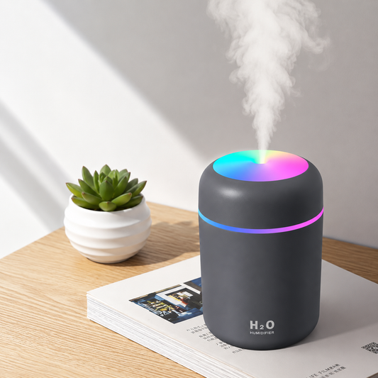 Humidifier with LED Light for Room, Office & Car(Grey)